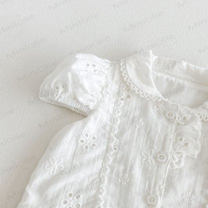 ベビーガール ヴィンテージ ホロー パフスリーブDress - image 6
