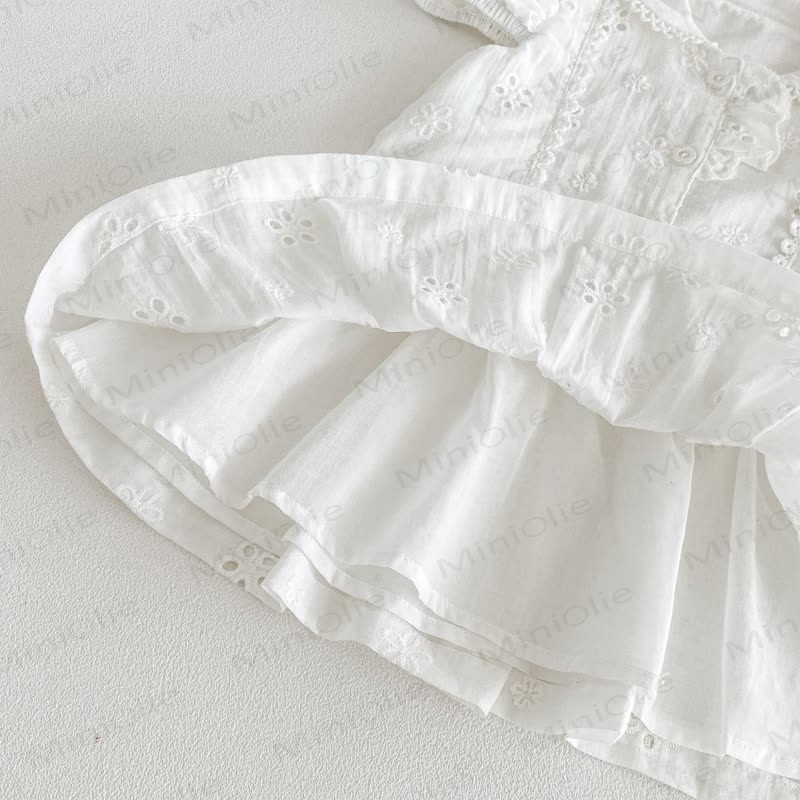 ベビーガール ヴィンテージ ホロー パフスリーブDress - image 10