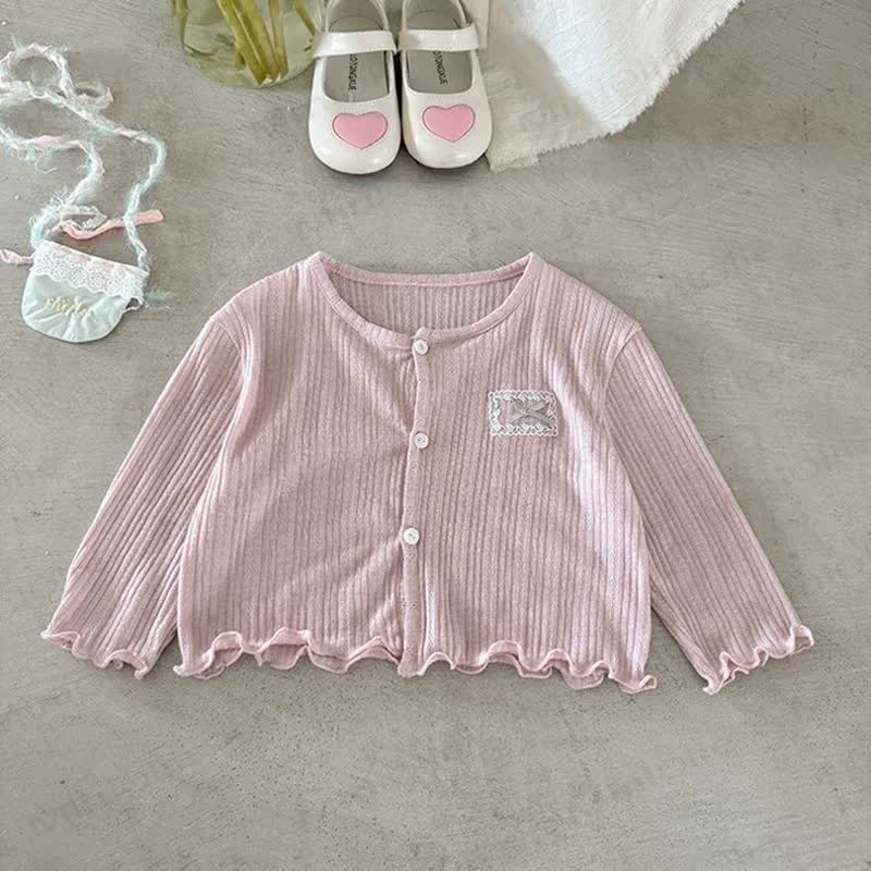 ベビー・幼児用 スウィートボウ リブカーディガン - ピンク - 4～5歳 - image 8