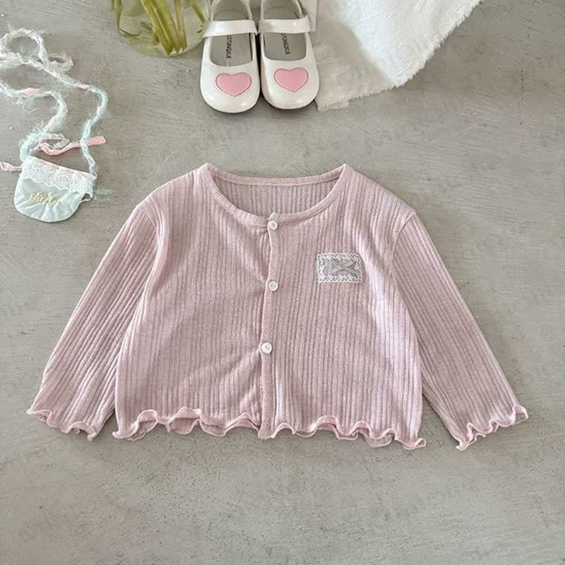 ベビー・幼児用 スウィートボウ リブカーディガン - ピンク - 4～5歳 - image 8