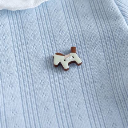 幼児用リブ編みピーターパンカラー半袖Tシャツ - image 8