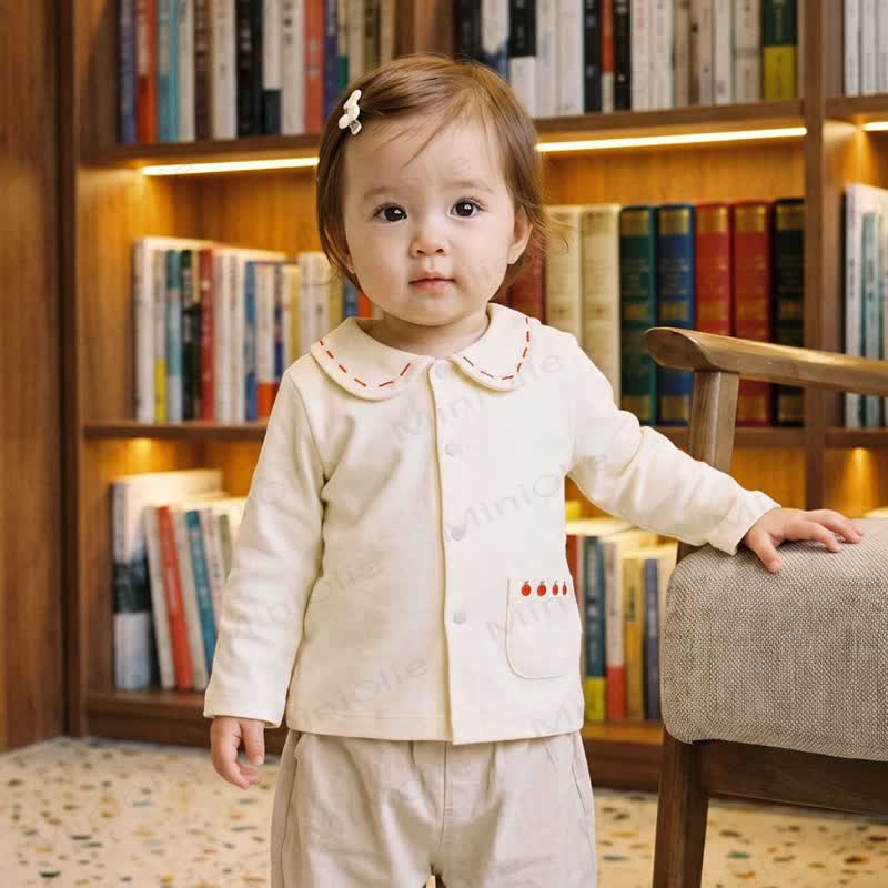 ベビー用ピーターパンカラー長袖Tシャツ - image 6