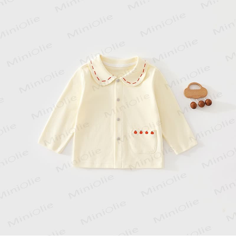 ベビー用ピーターパンカラー長袖Tシャツ - 黄色 - 2～3歳 - image 5
