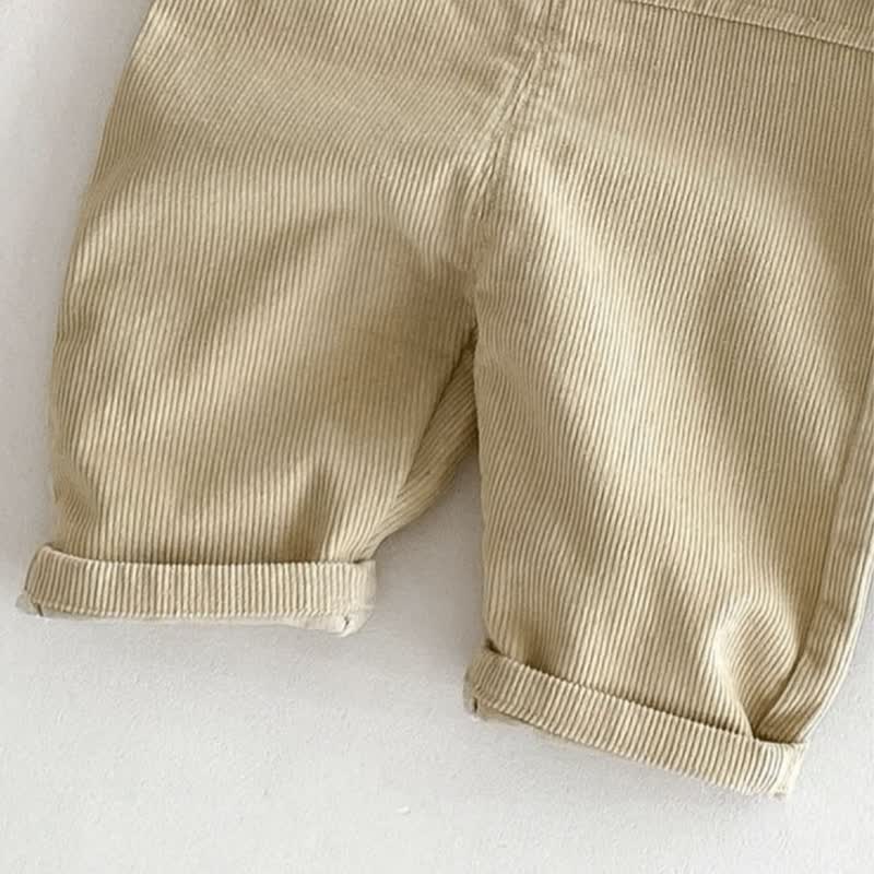ベビー・幼児用 クマ柄ポケット付きコーデュロイオーバーオール - image 6