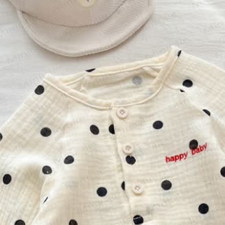HAPPY BABYポルカドットロンパース - image 5