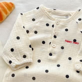 HAPPY BABYポルカドットロンパース - image 6