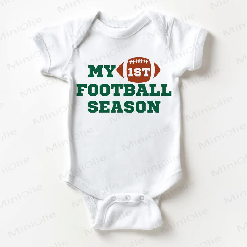 MY 1ST FOOTBALL SEASON用ホワイトボディスーツ - 白 - 18～24ヶ月 - image 1