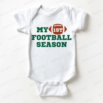 MY 1ST FOOTBALL SEASON用ホワイトボディスーツ - 白 - 18～24ヶ月 - image 1