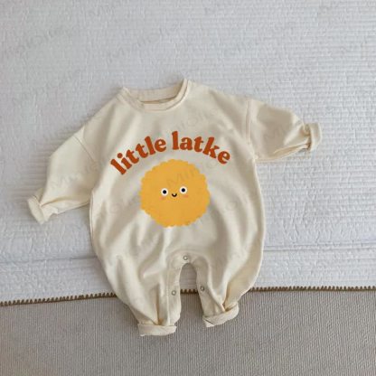 LITTLE LATKEベビーベージュロンパース - ベージュ - 2～3歳 - image 1
