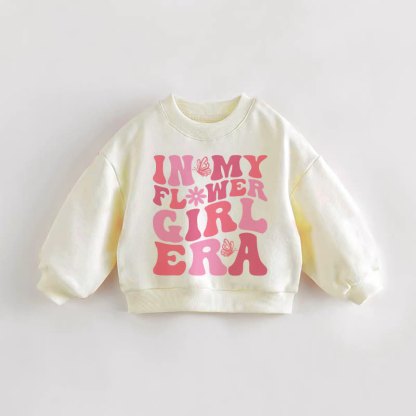 IN MY FLOWER GIRL ERA幼児用クリームスウェットシャツ - クリーム - 3～5歳 - image 1