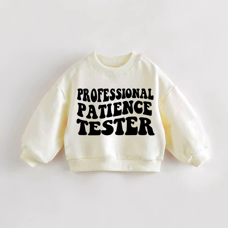 PROFESSIONAL PATIENCE TESTER幼児用クリームスウェットシャツ - クリーム - 3～5歳 - image 1