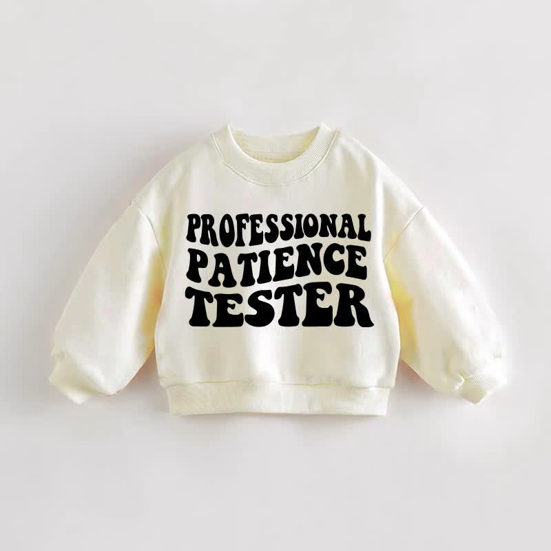 PROFESSIONAL PATIENCE TESTER幼児用クリームスウェットシャツ - クリーム - 3～5歳 - image 1