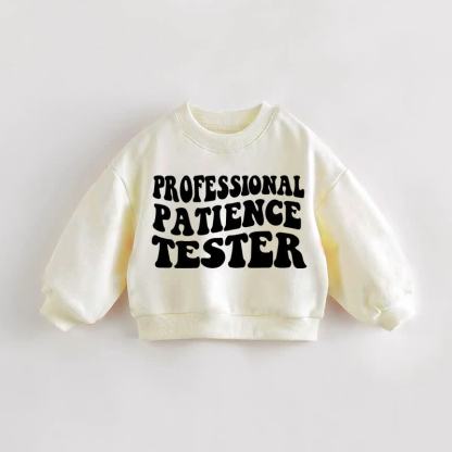 PROFESSIONAL PATIENCE TESTER幼児用クリームスウェットシャツ - クリーム - 3～5歳 - image 1