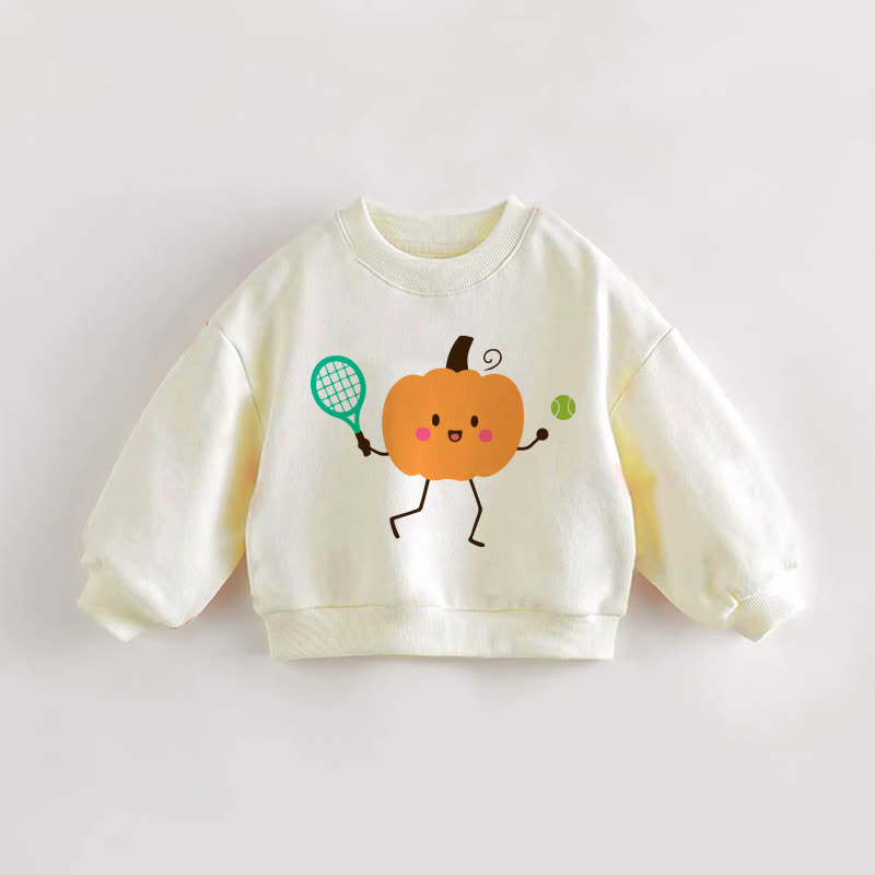ベビー・幼児用パンプキン＆テニスクリームスウェットシャツ - クリーム - 3～5歳 - image 1