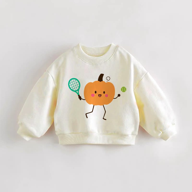 ベビー・幼児用パンプキン＆テニスクリームスウェットシャツ - クリーム - 3～5歳 - image 1