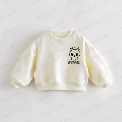 BAD TO THE BONEベビー幼児用クリームスウェットシャツ - クリーム - 3～5歳 - image 1