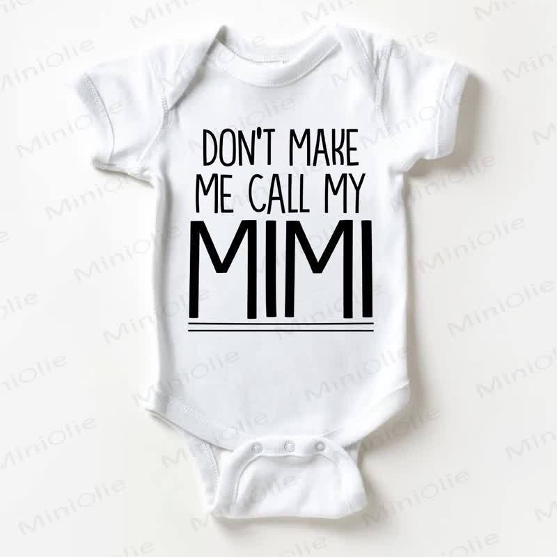 DON'T MAKE ME CALL MY MIMIでベビーボディスーツ - 白 - 18～24ヶ月 - image 1