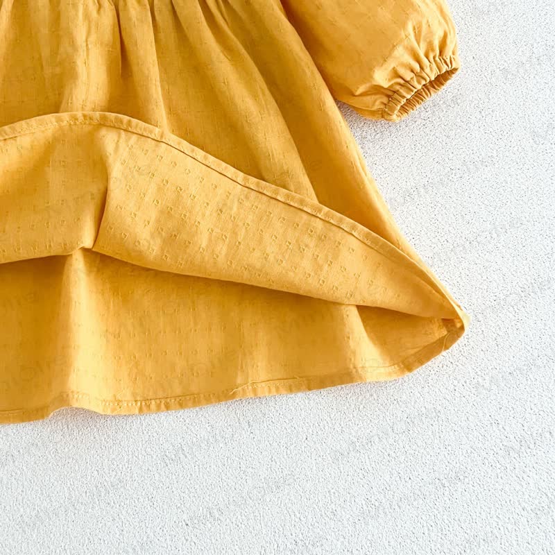 少女用ヴィンテージ刺繍入り襟付き長袖Dress - image 12
