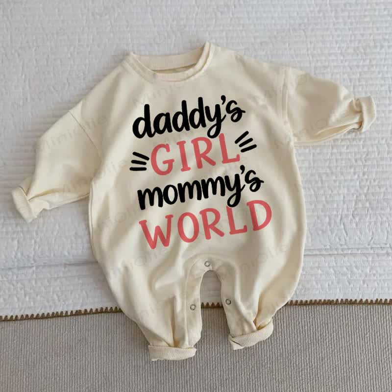 DADDY'S GIRL MOMMY'S WORLD　ベビーベージュロンパース - ベージュ - 2～3歳 - image 1