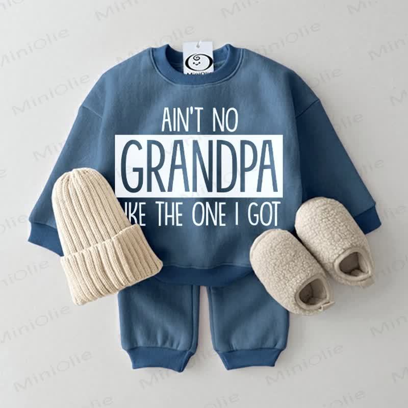 AIN'T NO GRANDPA LIKE THE ONE I GOTスウェットシャツ 2点セット ブルー - 青 - 2～3歳 - image 1