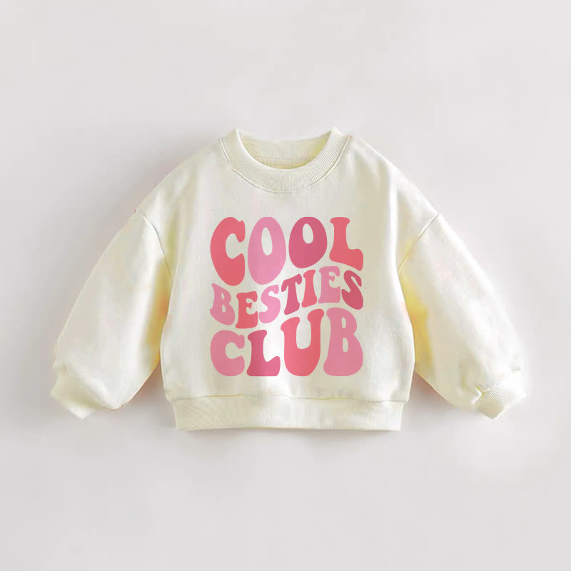 COOL BESTIES CLUB・幼児用クリームスウェットシャツ - クリーム - 3～5歳 - image 1