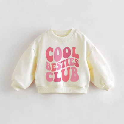 COOL BESTIES CLUB・幼児用クリームスウェットシャツ - クリーム - 3～5歳 - image 1