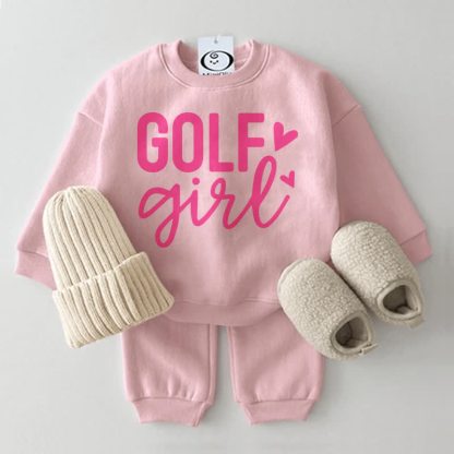 GOLF GIRLベビーピンク スウェットシャツ 2点セット - ピンク - 2～3歳 - image 1