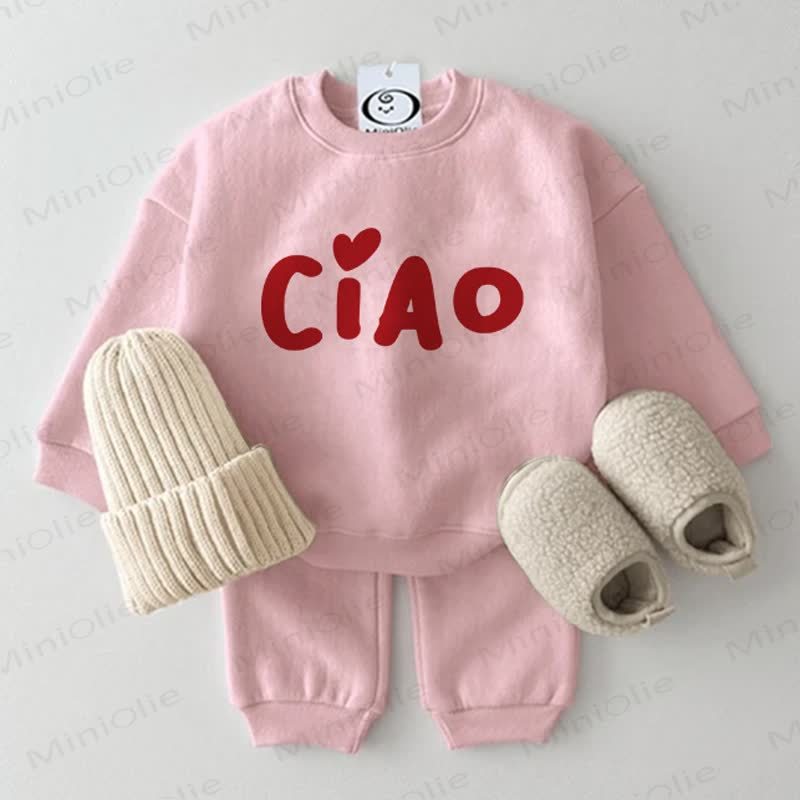 CIAOベビーピンク スウェットシャツ 2点セット - ピンク - 2～3歳 - image 1