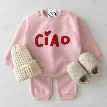 CIAOベビーピンク スウェットシャツ 2点セット - ピンク - 2～3歳 - image 1