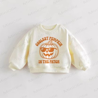 COOLEST PUMPKIN IN THE PATCH幼児用スウェットシャツ - クリーム - 3～5歳 - image 1