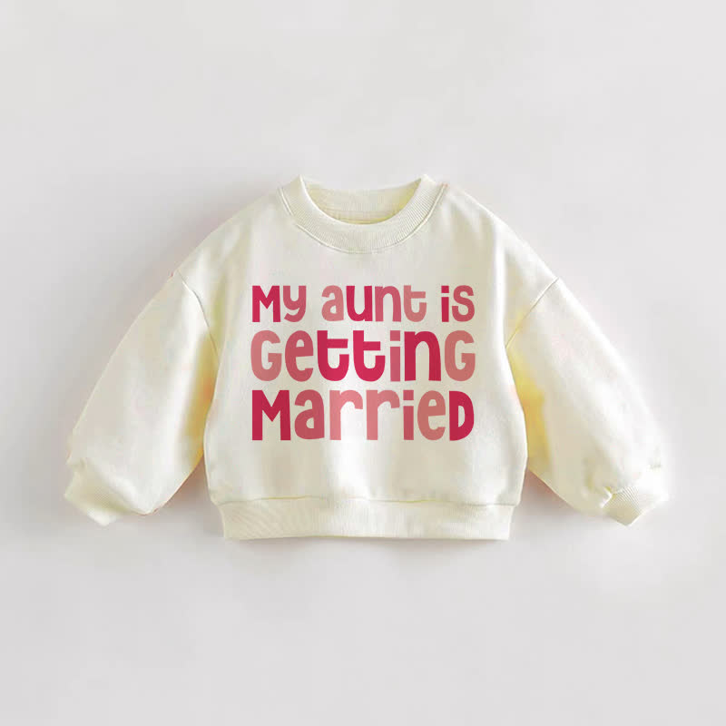 MY AUNT IS GETTING MARRIED・幼児用スウェットシャツ - クリーム - 3～5歳 - image 1