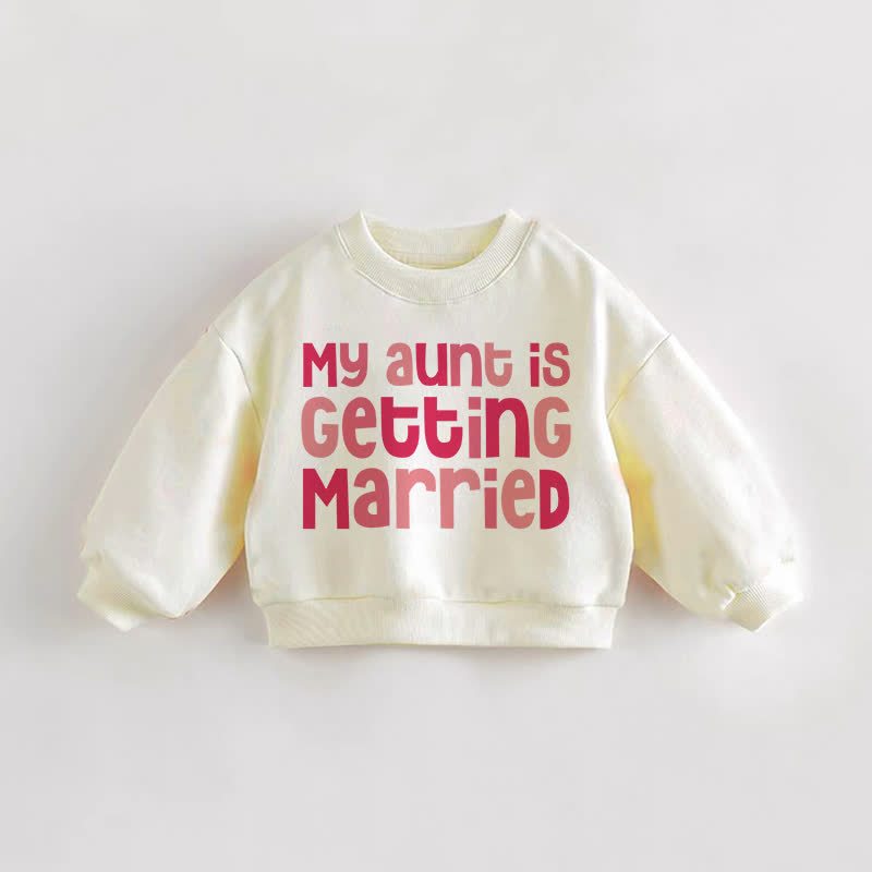 MY AUNT IS GETTING MARRIED・幼児用スウェットシャツ - クリーム - 3～5歳 - image 1