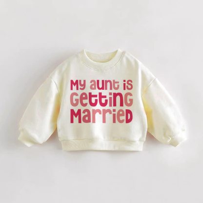 MY AUNT IS GETTING MARRIED・幼児用スウェットシャツ - クリーム - 3～5歳 - image 1
