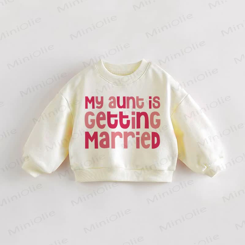 MY AUNT IS GETTING MARRIED・幼児用スウェットシャツ - クリーム - 3～5歳 - image 1