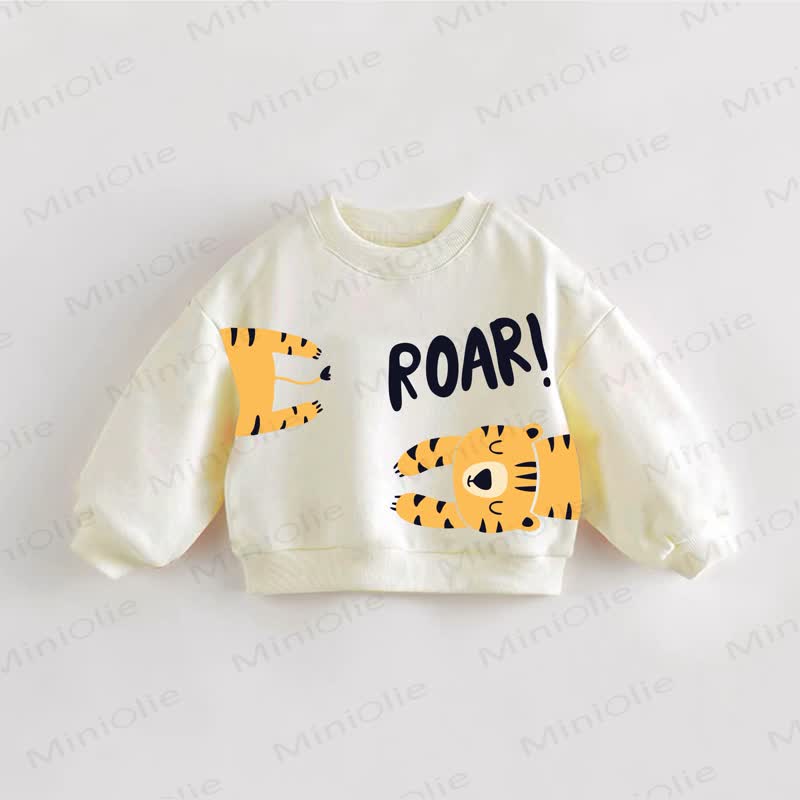 ROAR!ベビー幼児用クリームスウェットシャツ - クリーム - 3～5歳 - image 1