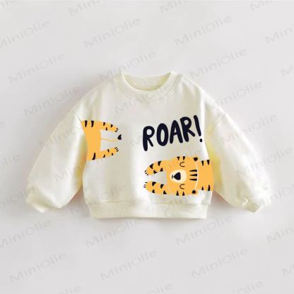 ROAR!ベビー幼児用クリームスウェットシャツ - クリーム - 3～5歳 - image 1