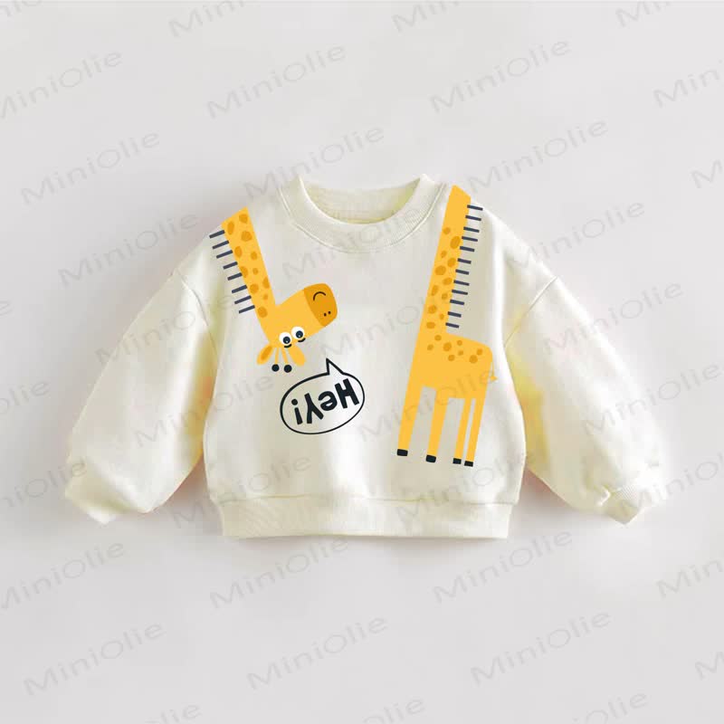 HEY!ベビー幼児用クリームスウェットシャツ - クリーム - 3～5歳 - image 1
