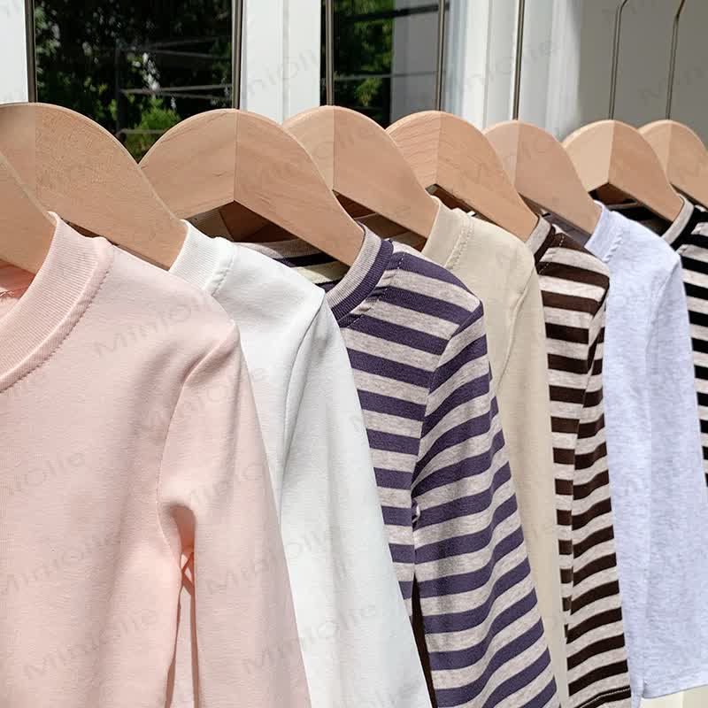 幼児用ストライプ柄長袖Tシャツ - image 2