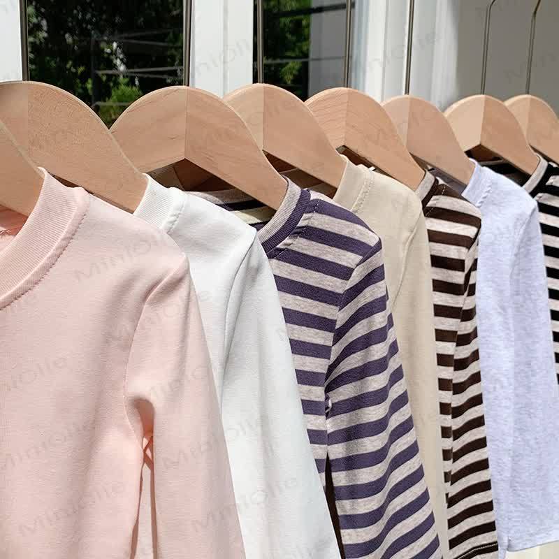 幼児用ストライプ柄長袖Tシャツ - image 2