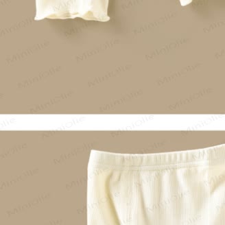 ベビーリブ編みチェリー刺繍レギンス - image 3