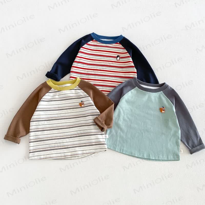 ベビー・幼児用ソフトコットンラグラン長袖Tシャツ - image 1