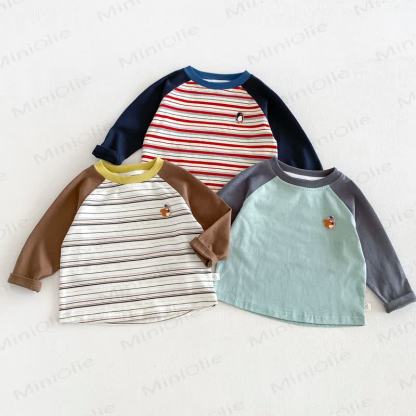 ベビー・幼児用ソフトコットンラグラン長袖Tシャツ - image 1