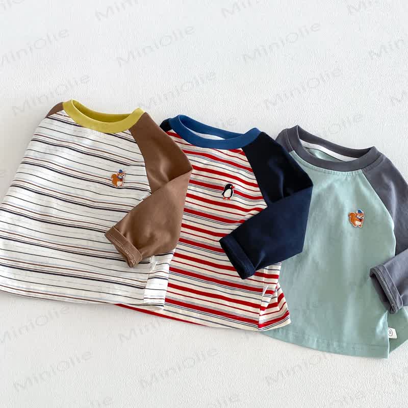 ベビー・幼児用ソフトコットンラグラン長袖Tシャツ - image 2
