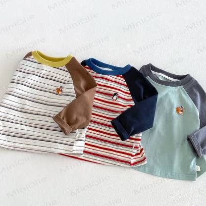 ベビー・幼児用ソフトコットンラグラン長袖Tシャツ - image 2