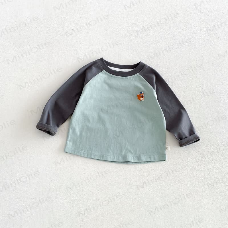ベビー・幼児用ソフトコットンラグラン長袖Tシャツ - 緑 - 6～7歳 - image 6