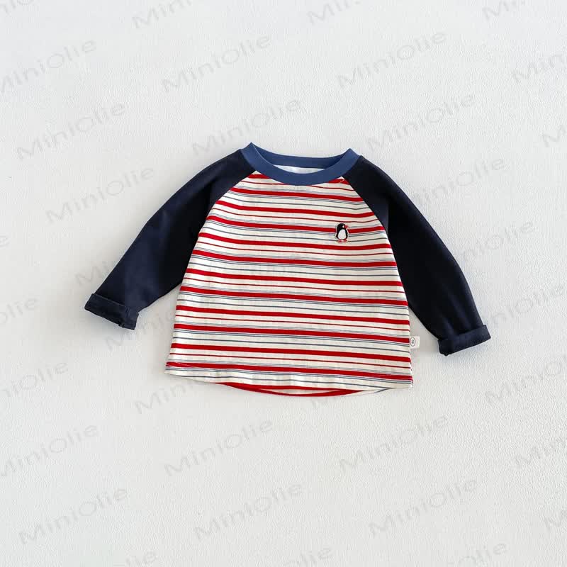 ベビー・幼児用ソフトコットンラグラン長袖Tシャツ - 赤 - 6～7歳 - image 7