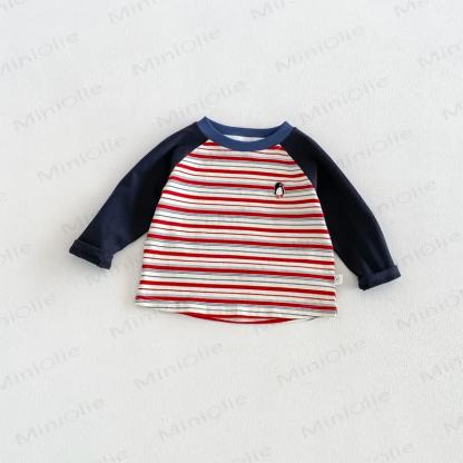 ベビー・幼児用ソフトコットンラグラン長袖Tシャツ - 赤 - 6～7歳 - image 7