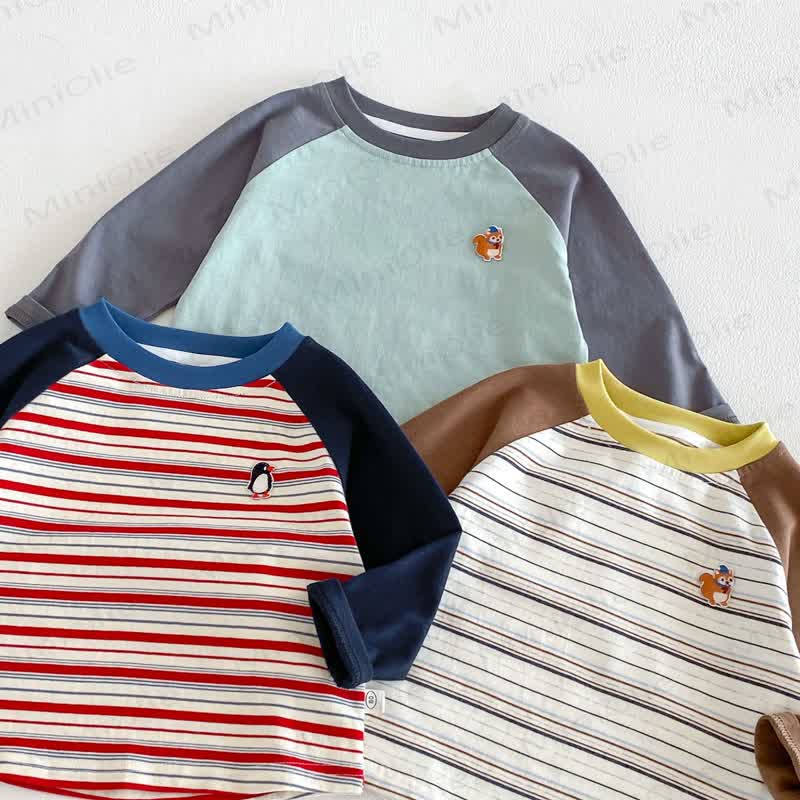 ベビー・幼児用ソフトコットンラグラン長袖Tシャツ - image 4