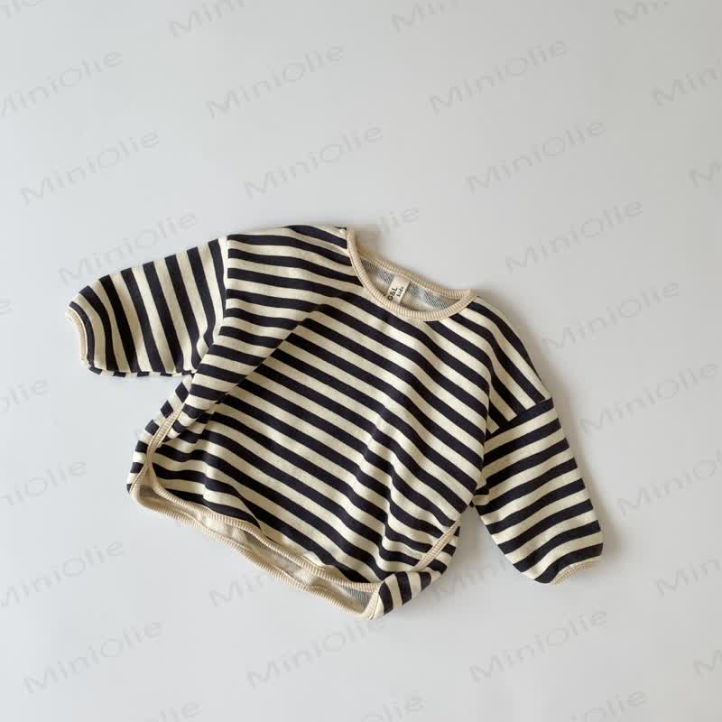 ベビー・幼児用ストライプTシャツ - 黒 - 6～7歳 - image 2