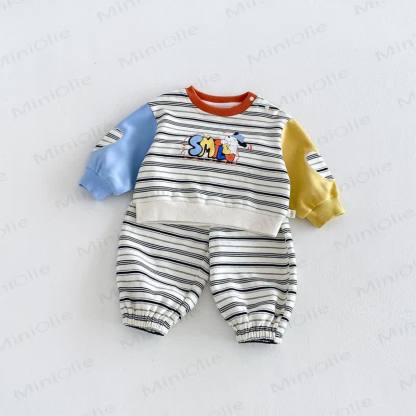 SMILEカラーブロックストライプ ベビーロンパース/セット - セット - 4～5歳 - image 7